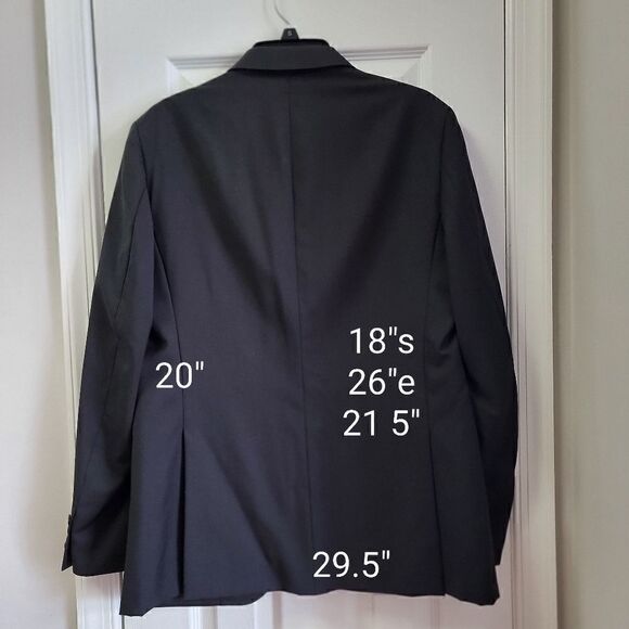 LANVIN Pure Wool Black Blazer 52 - Picture 3 of 8